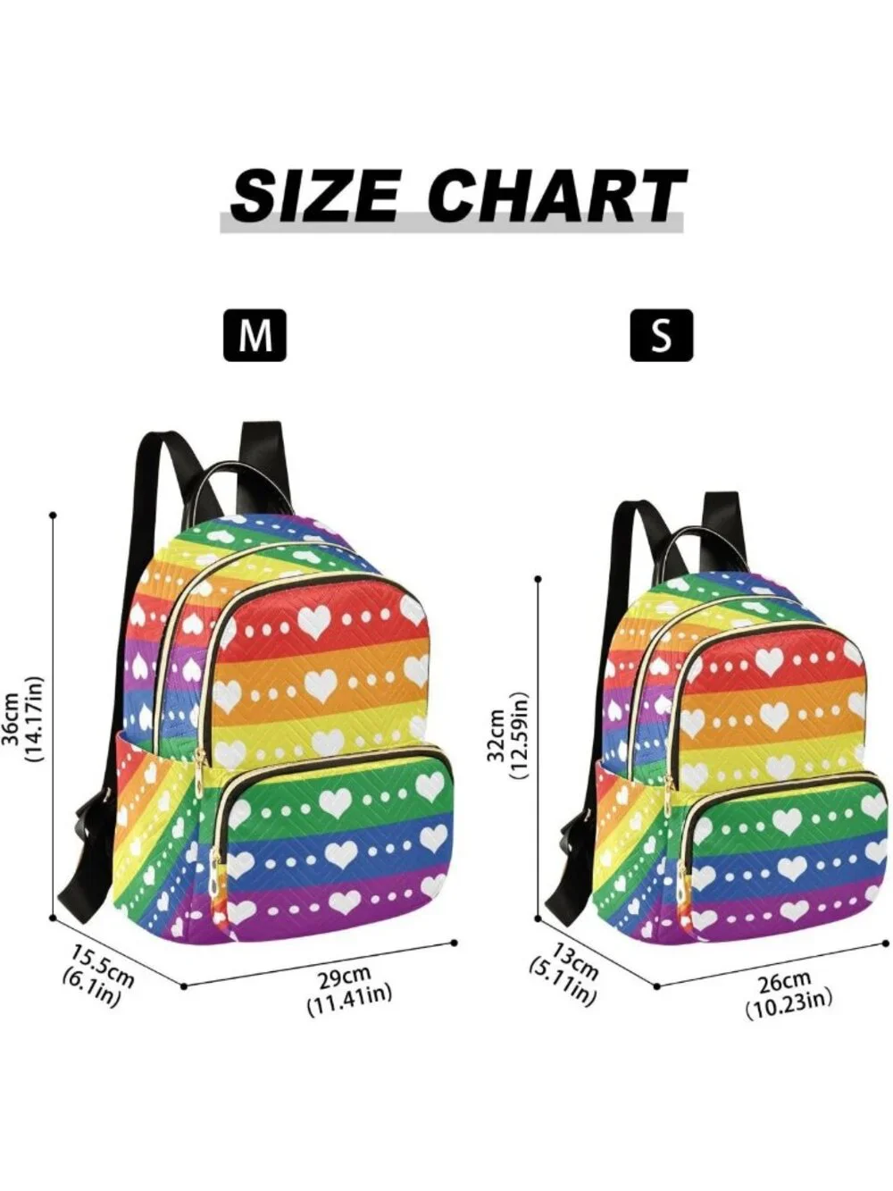 Colorful LGBTQ Rainbow Pride Quilted Backpack Purse | Fashionable Casual Daypack